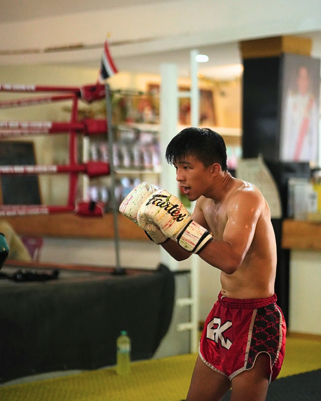 Muay Thai boxing stance training