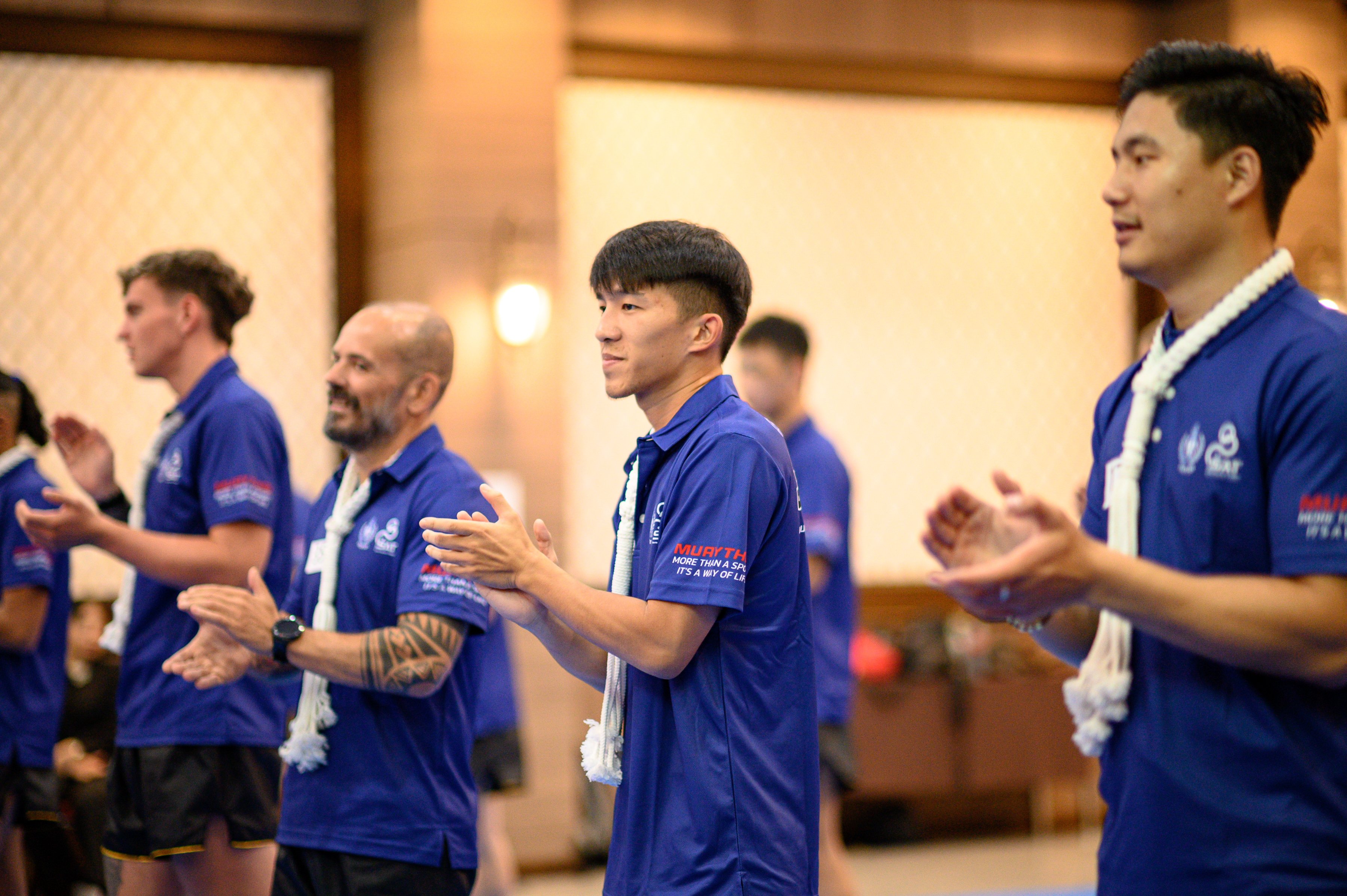 Muay Thai instructor group moment